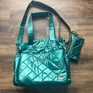 Lug Saunter Classic Duffle & Sway Pouch in Wickedly Green